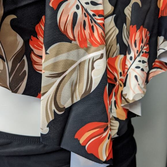 Nwt Tropical Floral Print Flutter Bikini Medium - Picture 4 of 6